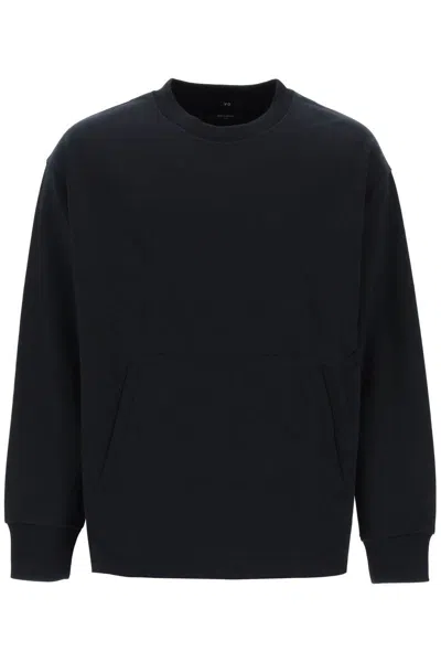 Y-3 Oversized Cotton Blend Sweatshirt In Black