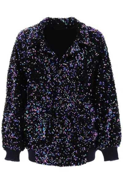 Blazé Milano Aileen Chabo Sequinned Bomber Jacket In Blu