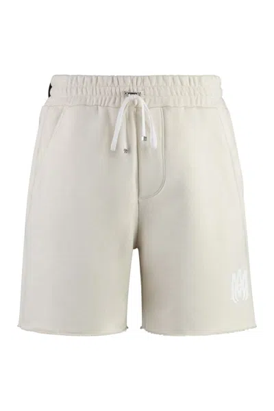 Amiri Cotton Bermuda Shorts In Ivory