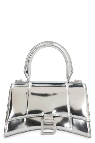 Balenciaga Women's Hourglass Xs Handbag Mirror Effect In Silver