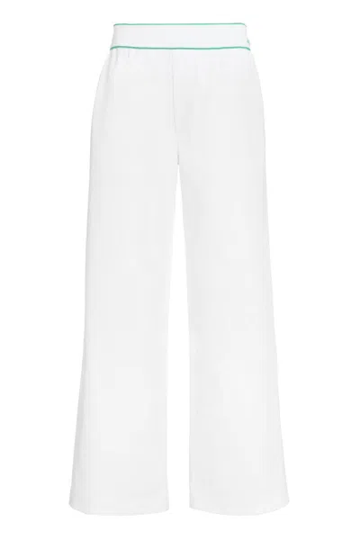 Bottega Veneta White Cotton Wide-leg Pant