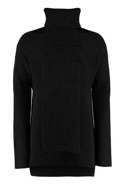 Bottega Veneta Wool Blend Sweater In Black