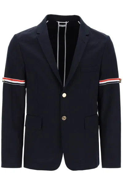 Thom Browne Single-breasted Two Button Jacket In Blue