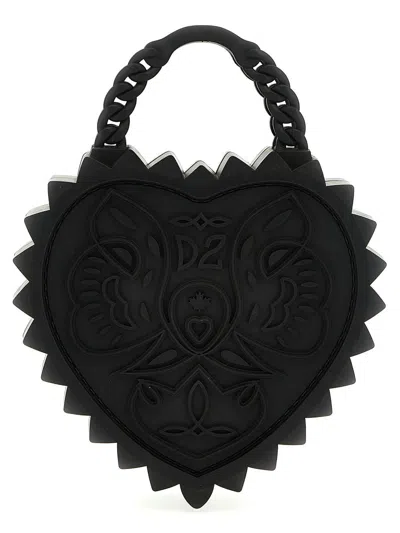 Dsquared2 'open Your Heart' Handbag In Black