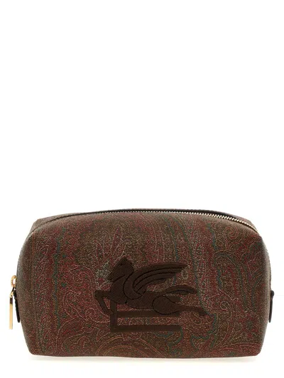 Etro Logo Embroidery Beauty In Brown