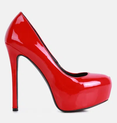 London Rag Pismis Patent Pu High Heeled Stiletto Sandal In Red