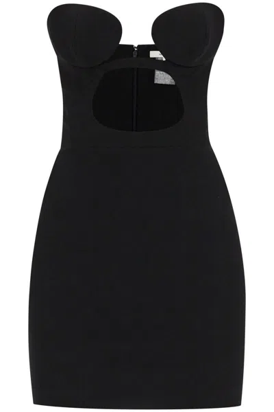 Nensi Dojaka Mini Bustier Dress With Cut-out In Black