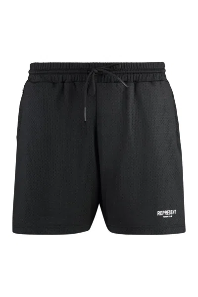 Represent Nylon Bermuda Shorts In Black