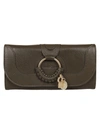 SEE BY CHLOÉ SEE BY CHLOE HANA CONTINENTAL WALLET,9P77.61 686 MOSS