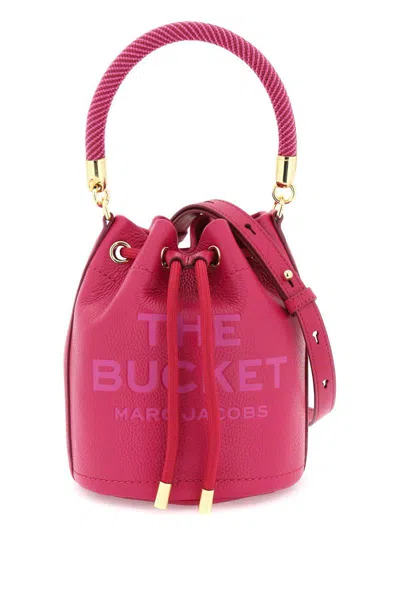 Marc Jacobs The Leather Bucket Bag In Fuxia