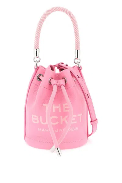 Marc Jacobs The Leather Mini Bucket Bag In Rosa