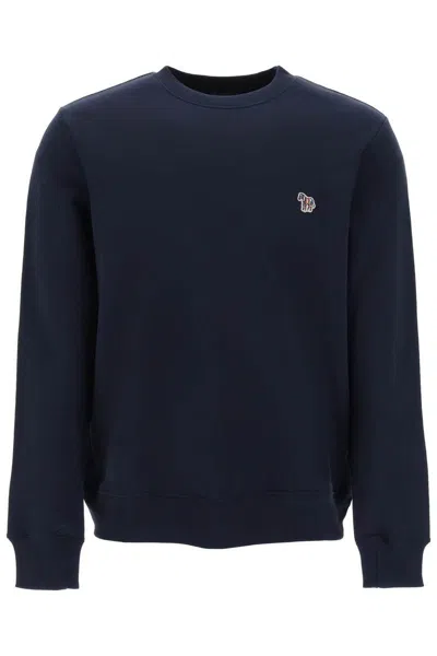Ps By Paul Smith Sweatshirt With Zebra Embroidery In Black