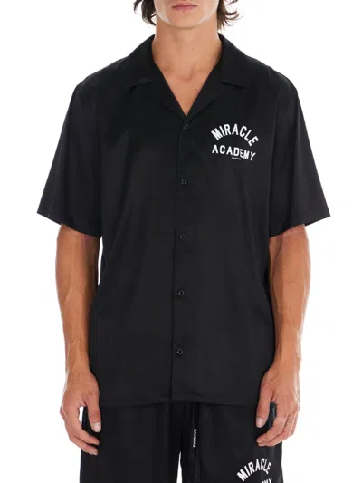 Nahmias Miracle Academy Silk S/s Button Down Shirt In Black