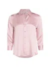 L'agence Women's Dani Three-quarter Sleeve Silk Blouse In Lilac Snow