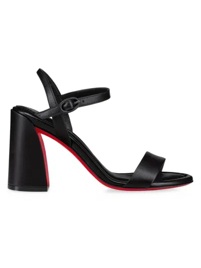 Christian Louboutin Women's Miss Jane 85mm Leather Sandals In Black
