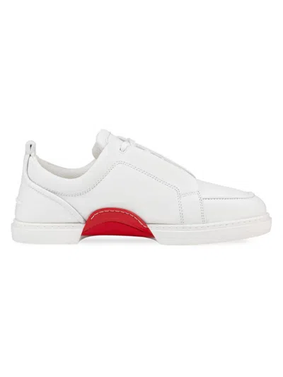 Christian Louboutin Jimmy Leather Sneakers In White