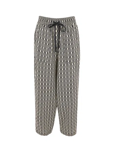 Whistles Women's Link Check Print Trouser In Neutral