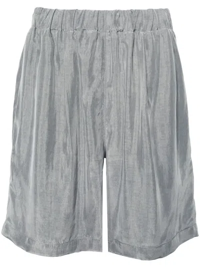 The Frankie Shop Leland Pleat-detail Shorts In Grey