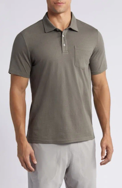 Free Fly Heritage Cotton Blend Polo In Fatigue