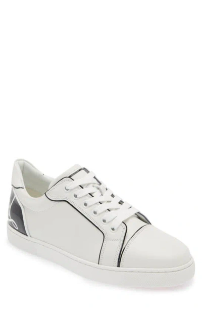 Christian Louboutin Fun Viera Low Top Sneaker In Bianco/ Black