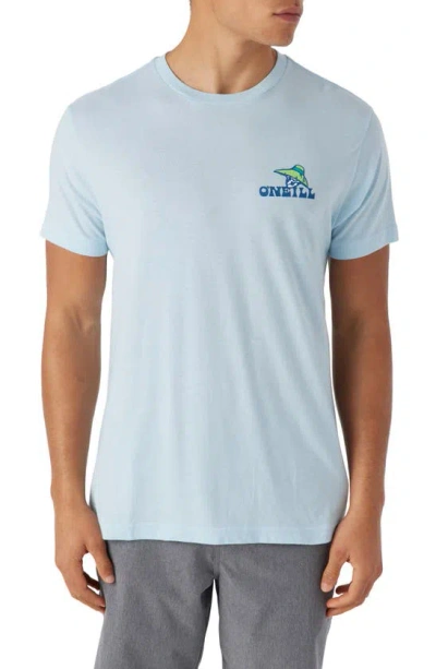 O'neill Chill Bones Graphic T-shirt In Sky Blue Heather