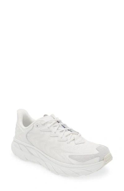 Hoka Clifton Ls Walking Shoe In White