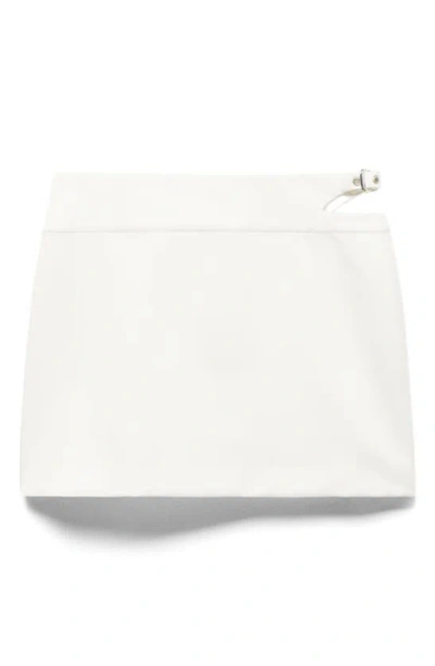 Mango Sharon Cutout Miniskirt In White