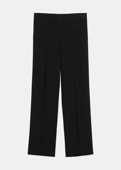 Totême Pressed-crease Straight Trousers In Black