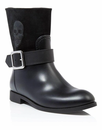 Philipp Plein Gummy Flat Low Boots "edelweiss"