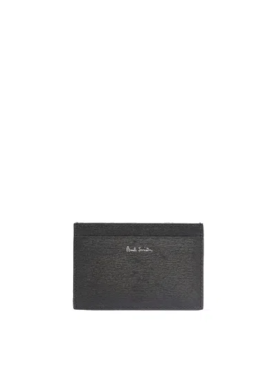 Paul Smith Textured Leather Card Holder In Black