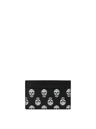 Mc2 Saint Barth Skull Printed Card Holder In Black
