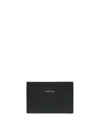 Paul Smith Graphic-print Leather Wallet In Black