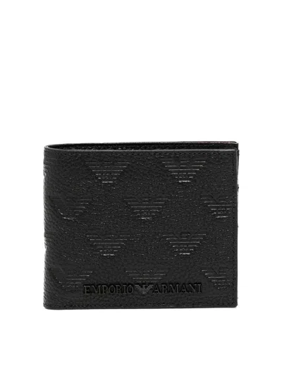 E'clat Leather Wallet In Black