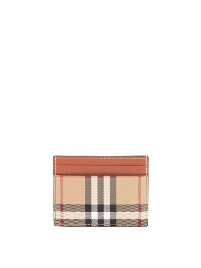 Burberry Coated Canvas Card Holder In Multicolour