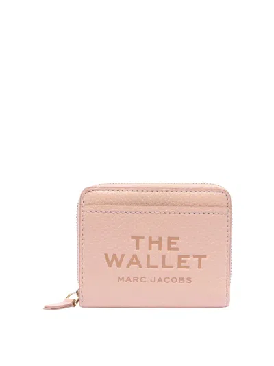 Marc Jacobs The Leather Mini Compact Wallet In Nude & Neutrals