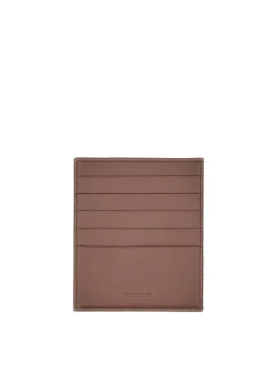 Jil Sander Card Holder With Logo In Brown