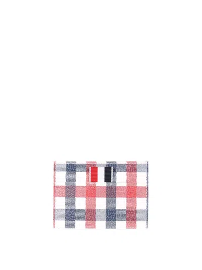 Thom Browne Card Holder With Logo In Multicolour