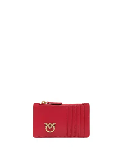 Pinko Airone Cardholder In Red