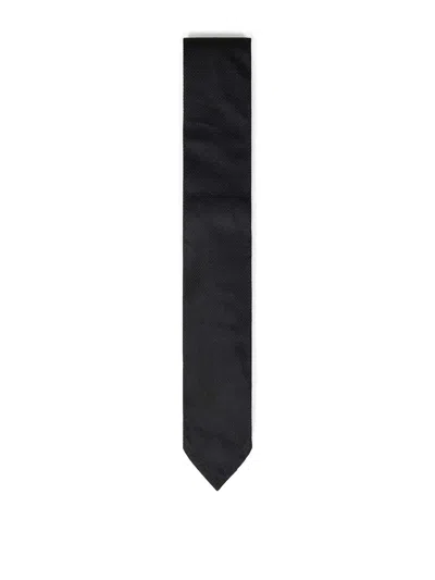 Dsquared2 Jacquard Silk Tie In Black