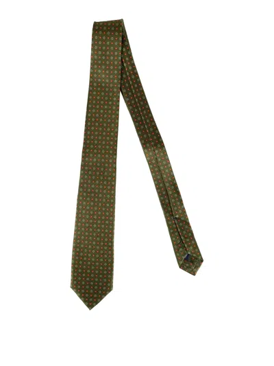 Errico Formicola Silk Tie In Green