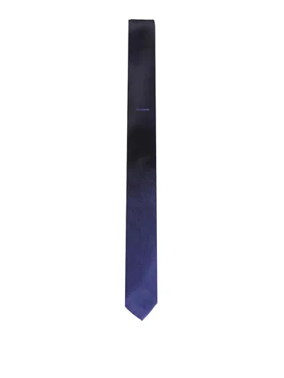 Ferragamo Gradient-effect Silk Tie In Black