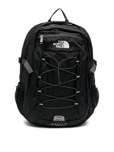 The North Face Logo Zipped Backpack In Black