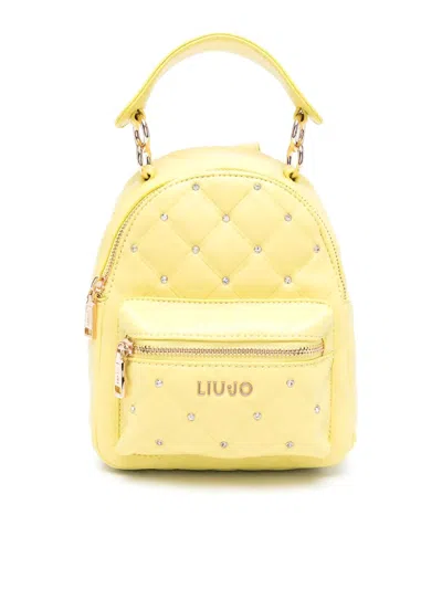 Liu •jo Quilted Backpack In Yellow
