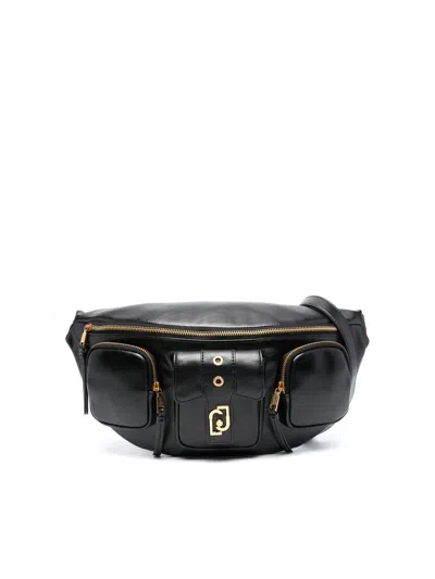 Liu •jo Logo-lettering Belt Bag In Black