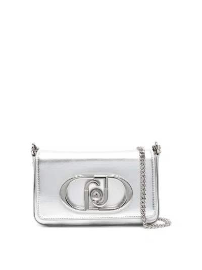 Liu •jo Logo Cut-out Bag In Silver