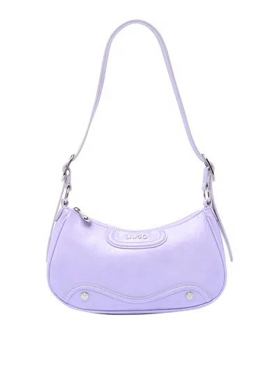 Liu •jo Logo Shoulder Bag In Purple