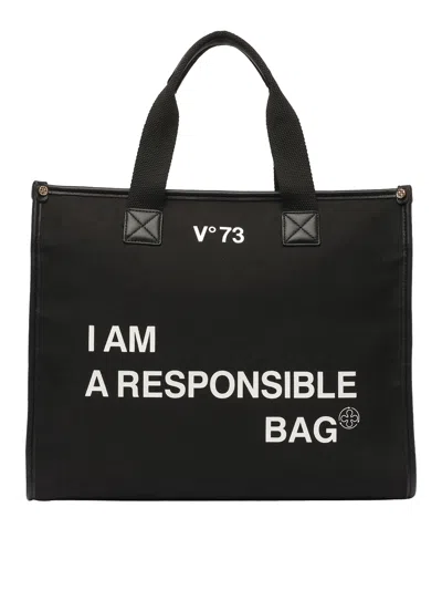 V73 Responsibility Bis Shopping Bag In Black
