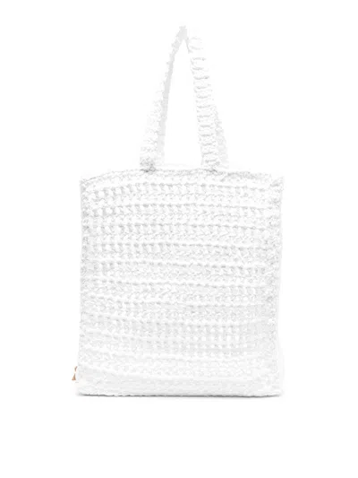 Chica Naxos Straw Handbag In White