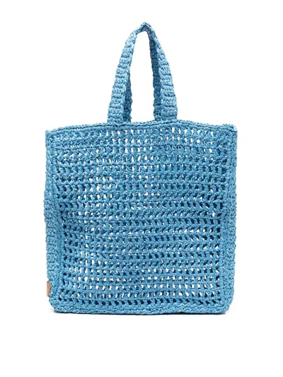 Chica Naxos Straw Handbag In Blue