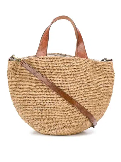 Ibeliv Woven Top-handle Tote In Brown